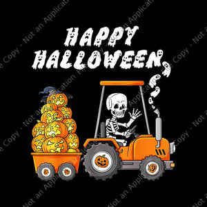 Happy Halloween Skeleton Riding Tractor Png, Skeleton Riding Tractor Png, Sleketon Halloween Png, Pumpkin Halloween Png, Pumpkin Png, Halloween Png