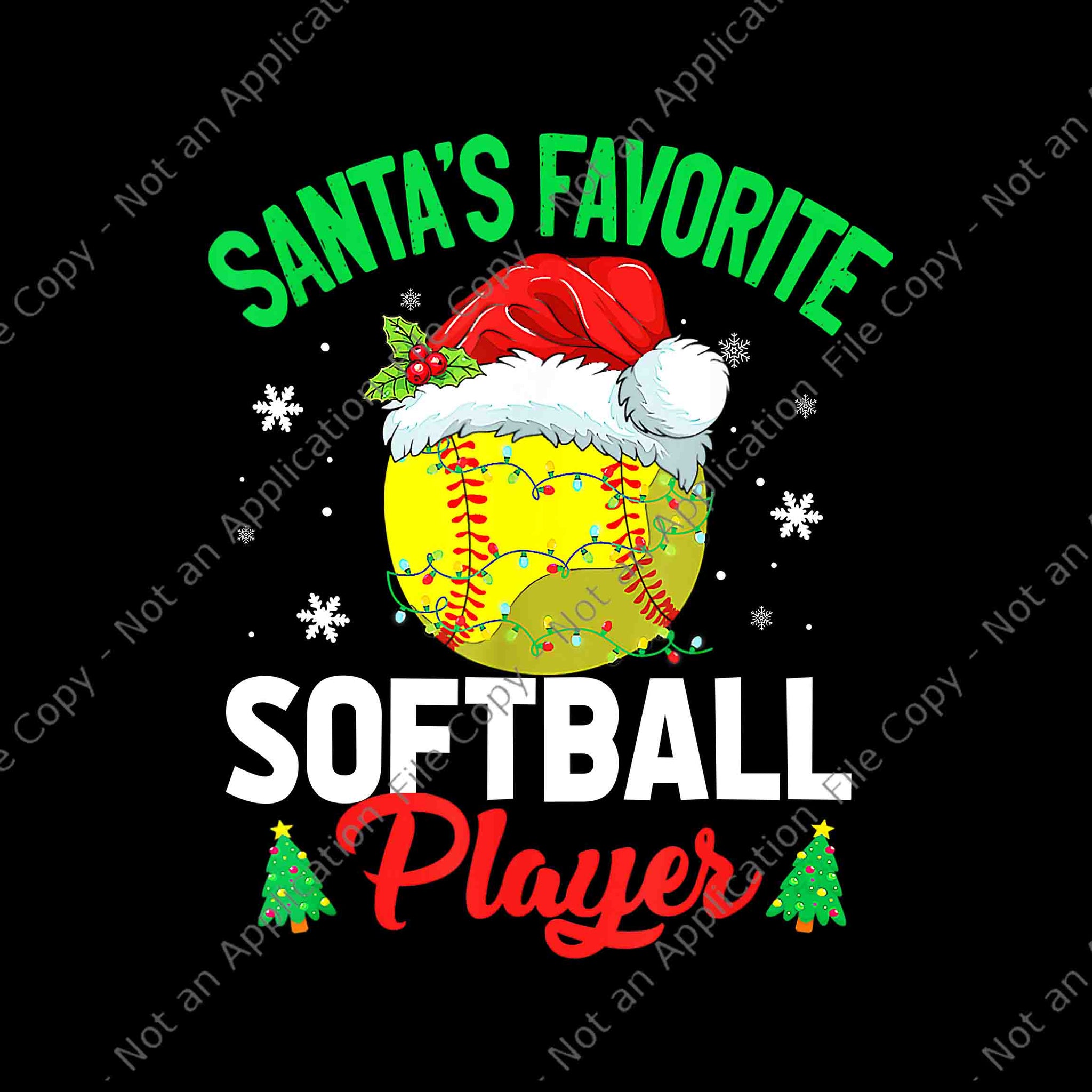 Santa's Favorite Softball Player Christmas Png, Softball Christmas Png, Santa Christmas Png, Sport Christmas Png