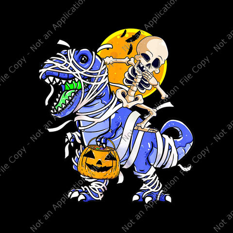 Skeleton Riding Mummy Dinosaur T rex Halloween Png, Funny Pumpkin Png, Skeleton Riding Mummy Dinosaur Png, Dinosaur Halloween Png, T rex Halloween Png