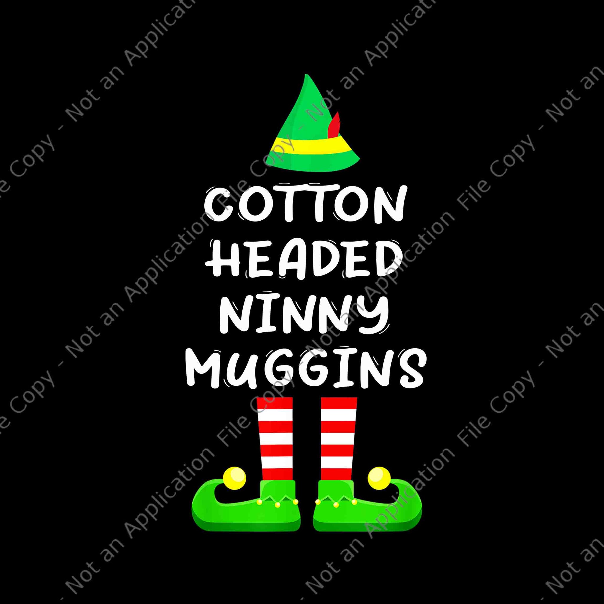 Cotton Headed Ninny Muggins ELF Png, ELF Christmas Png, ELF Xmas Png, Christmas Png