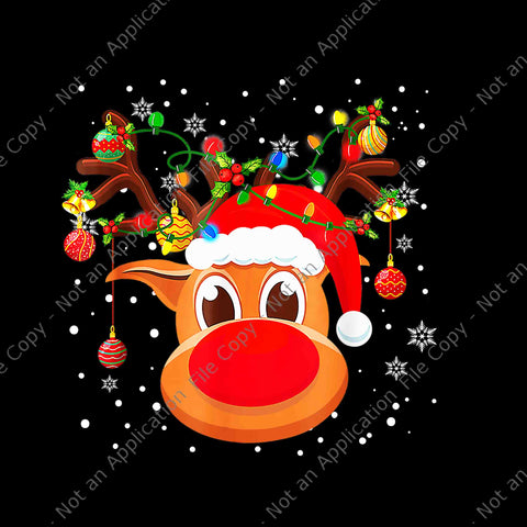 RUDOLPH Red Nose Reindeer Santa Christmas Png, Rudolph Reindeer Christmas Png, Reindeer Santa Png, Reindeer Xmas Png, Christmas Png