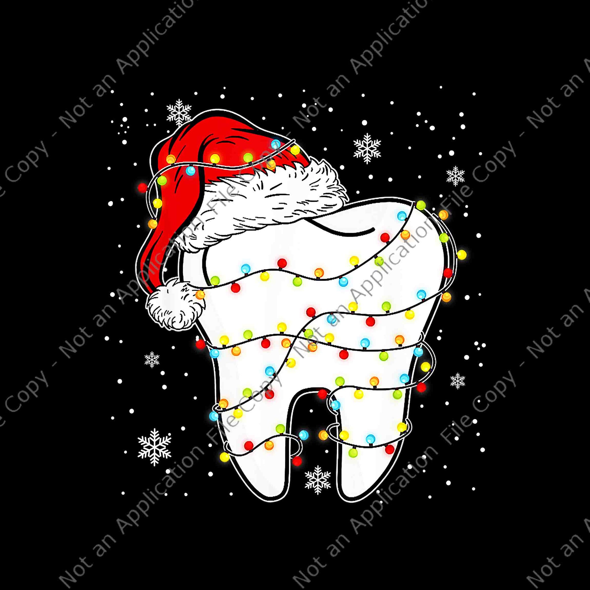 Dentist Christmas Teeth Santa Dental Hygiene Dental Life Png, Dentist Christmas Png, Teeth Santa Christmas Png, Teeth Santa Lights Xmas Png