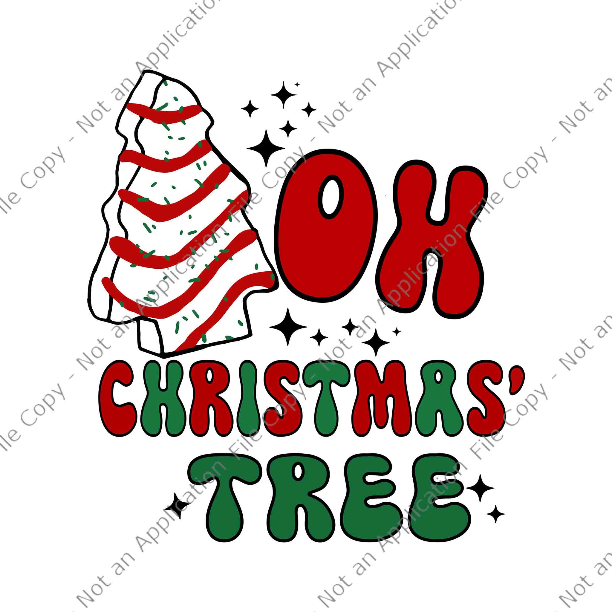 Oh Christmas Tree Cakes Debbie Becky Jen Groovy Retro Svg, Oh Christmas Tree Svg, Tree Christmas Svg, Tree Cakes Christmas Svg