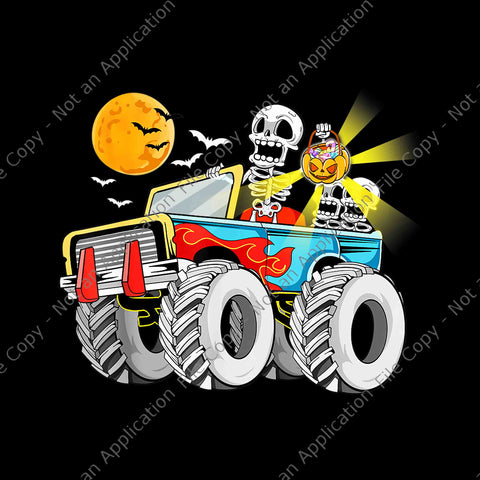 Funny Halloween Skeleton Monster Png, Monster Skeleton Png, Monster Halloween png, Skeleton Halloween Png, Halloween Png, Truck Halloween Png
