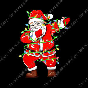 Dabbing Santa Xmas Lights Christmas Png, Santa Dabbing Xmas Png, Santa Christmas Png, Santa Xmas Png, Christmas Png