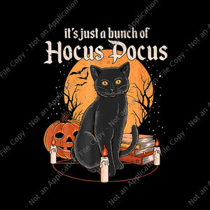 It's Just A Bunch Of Hocus Pocus Cat Png, Bunch Of Hocus Pocus Cat Png, Cat Halloween Png, Black Cat Png, Hocus Pocus Png