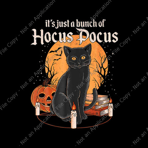 It's Just A Bunch Of Hocus Pocus Cat Png, Bunch Of Hocus Pocus Cat Png, Cat Halloween Png, Black Cat Png, Hocus Pocus Png