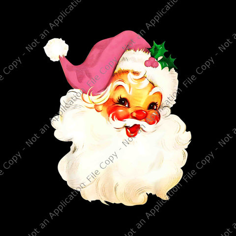 Pink Santa Claus Png, Pink Christmas Png, Santa Claus Png, Pink Santa Christmas Png