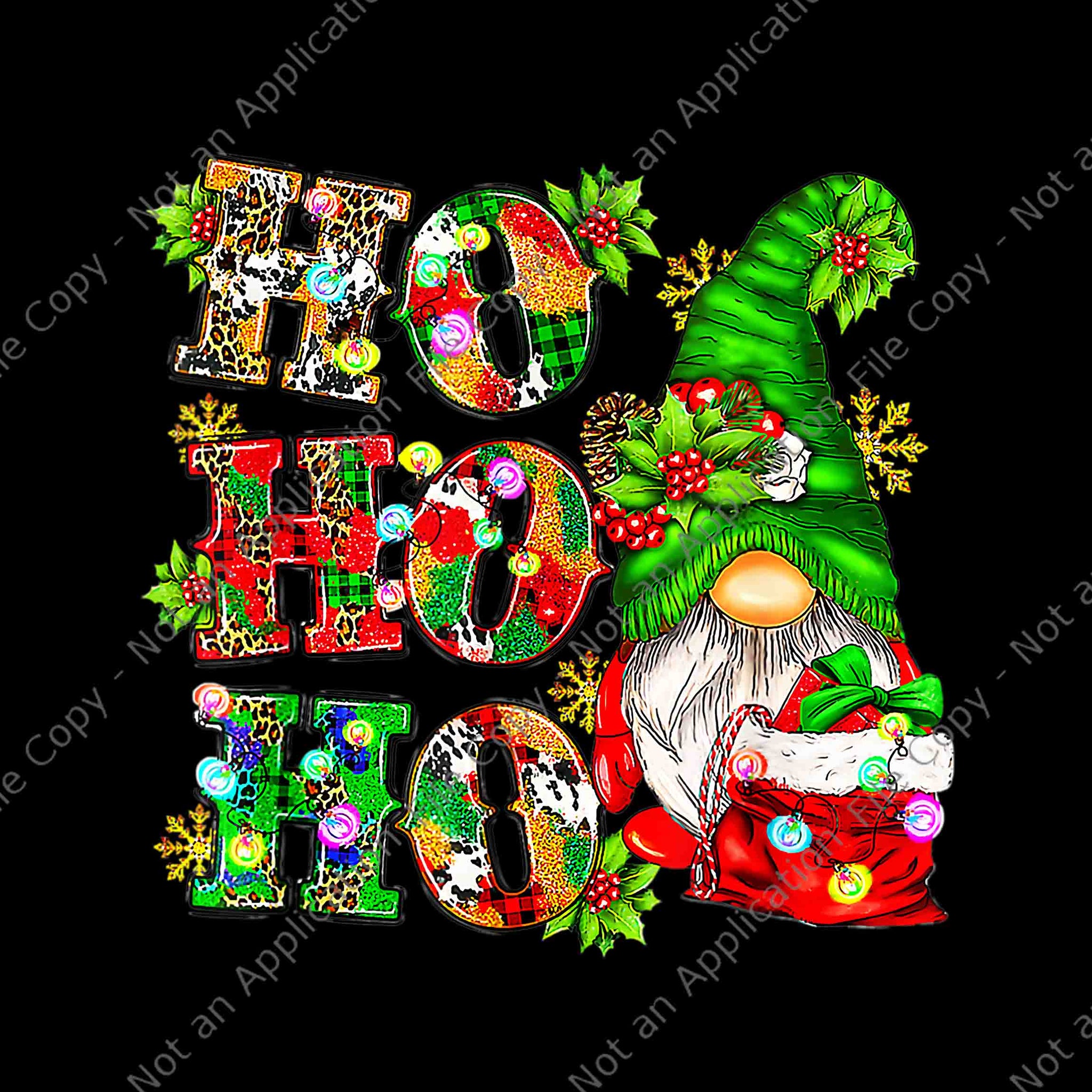 Ho Ho Ho Gnome Christmas Png, Gnome Cute X-mas Png, Gnome Xmas Png, Gnome Christmas Png, Ho Ho Ho Gnome Xmas Png