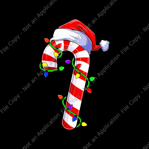 Candy Cane Crew Santa Christmas 2022 Png, Candy Cane Lights Hat Santa Png, Candy Crew Xmas Png, Christmas Png, Hat Santa Png