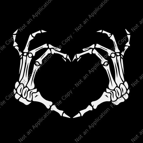 Skeleton Hand Heart Sign Bones Svg, Funny Halloween Skeleton Svg, Cute Skeleton Hand Svg, Skeleton Hand Svg