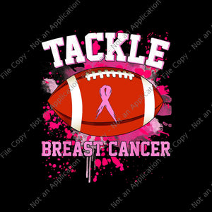Tackle Football Pink Ribbon Breast Cancer Awareness Png, Tackle Breast Cancer Png, Football Pink Ribbon Png, Tackle Football Png