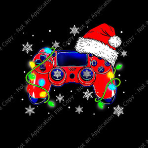 Video Game Controller Christmas Png, Santa Hat Gamer Png, Video Game Christmas Png, Christmas Png
