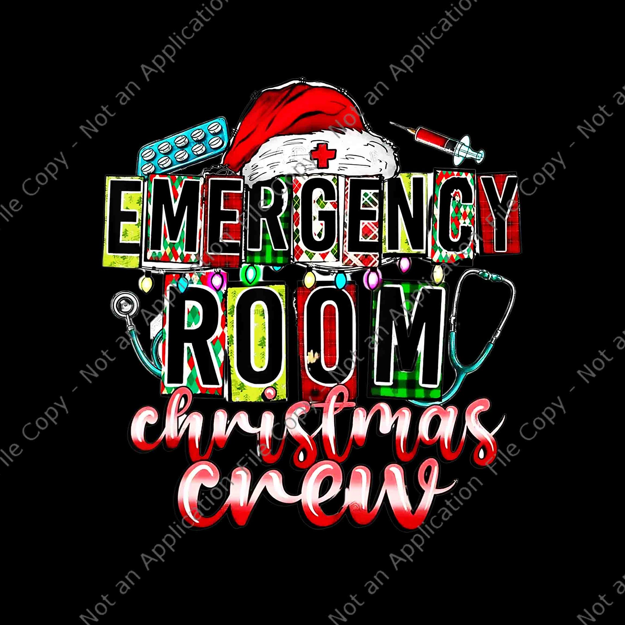 Emergency Room Christmas Crew Png, ER Christmas Crew Emergency Room Nurse ER Techs Secretary Png, Christmas Crew Png, Nurse Christmas Png