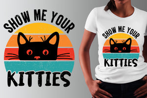 Show me your kitties cat svg,  Show me your kitties, Black cat svg, Black cat vintage, cat svg, cat halloween, Black cat vector, Cat vintage
