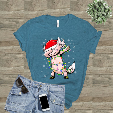 Axolotl Dabbing As Christmas Png, Axolotl Dabbing Png, Axolotl Christmas Png, Christmas Png