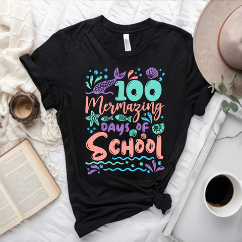 100 Mermazing Days Of School Svg, Mermaid 100th Day Svg, Days Of School Svg, School Svg