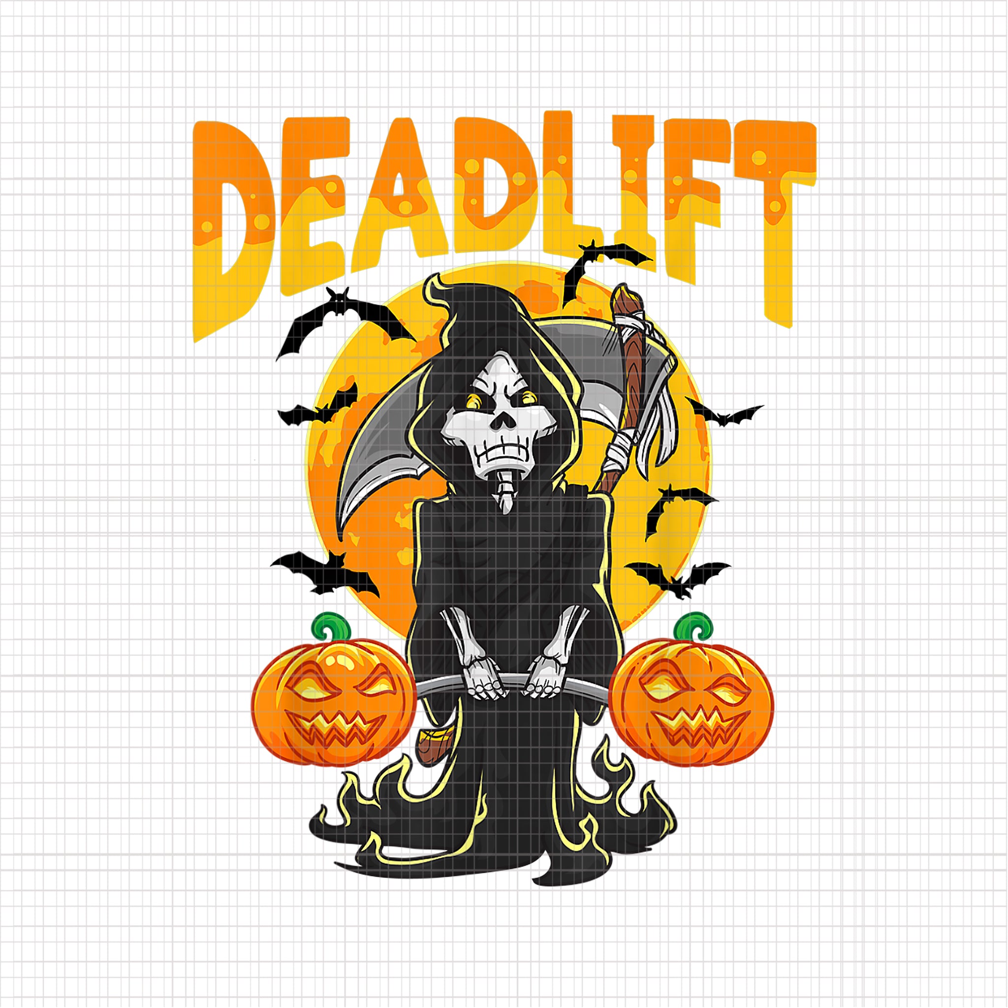 Deadlift Halloween Png, Funny Deadlift Bodybuilder Halloween Workout, Deadlift Workout, Halloween Vector, Halloween Png, Deadlift Png