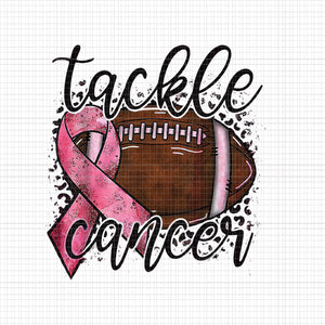 Tackle Breast Cancer Awareness Png, Pink Ribbon Leopard Football Png, Pink Ribbon Png, Halloween Png, Autumn Png