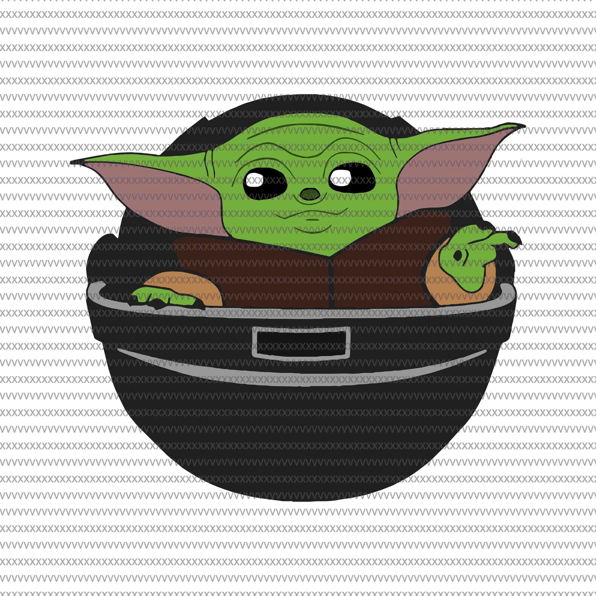 Baby yoda svg, baby yoda vector, baby yoda digital file, star wars svg, star wars vector, The Mandalorian the child svg