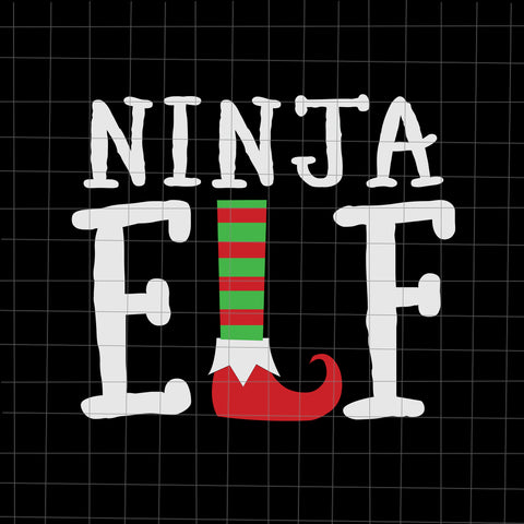 Ninja ELF Svg, Christmas Svg, Tree Christmas Svg, Tree Svg, Santa Svg, Snow Svg, Merry Christmas Svg, Hat Santa Svg, Light Christmas Svg,