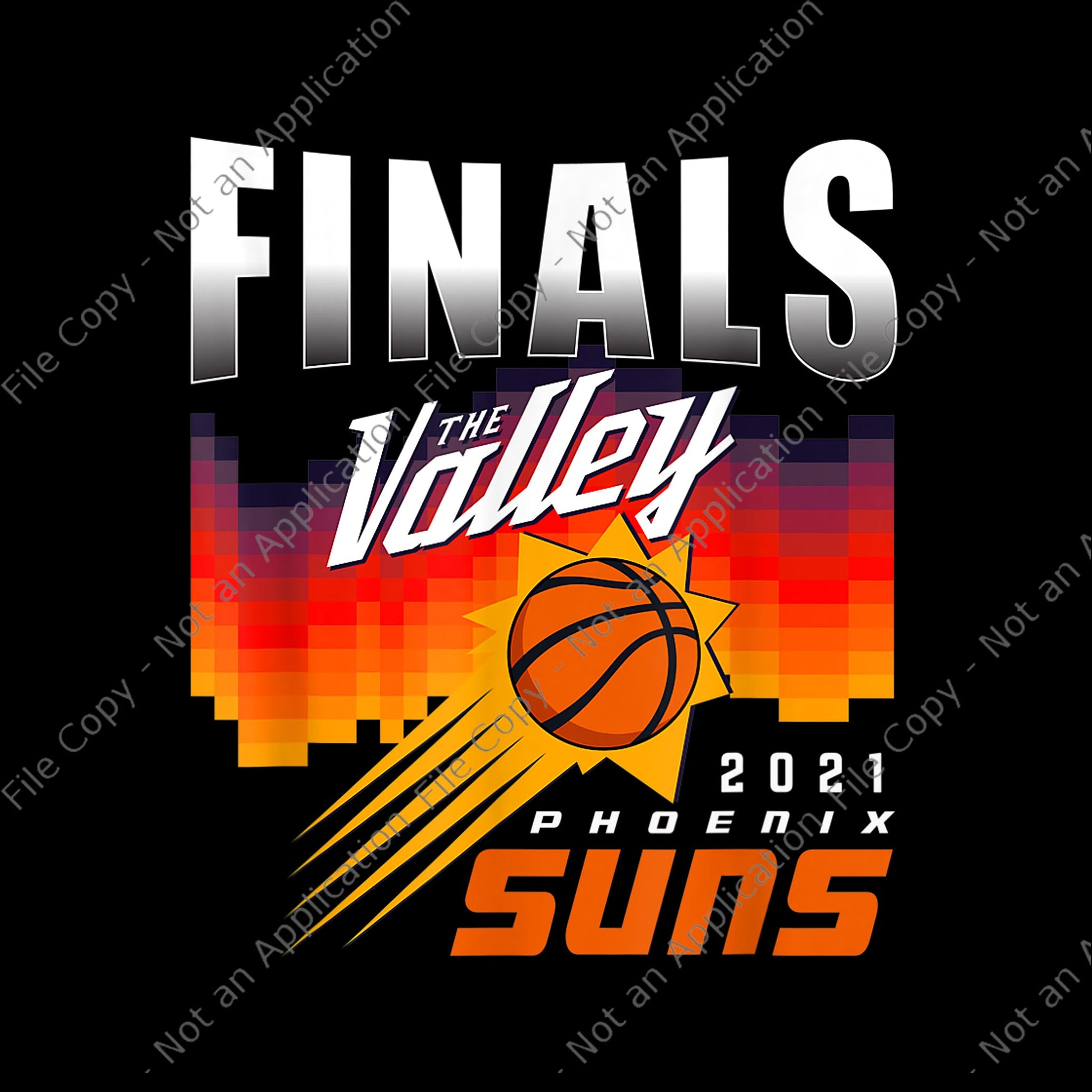 Phoenix Basketball Retro Sun Sports Valley of the Sun PHX Rally at