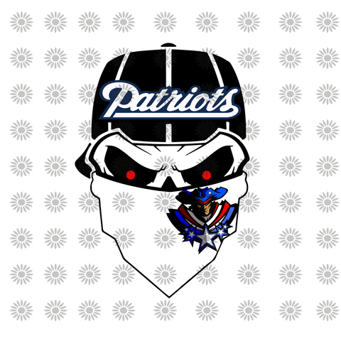 Skull Patriots SVG, New England Patriots, New England Patriots svg, New England Patriots logo, NFL Football svg,png, dxf,eps file for Cricut,Silhouette