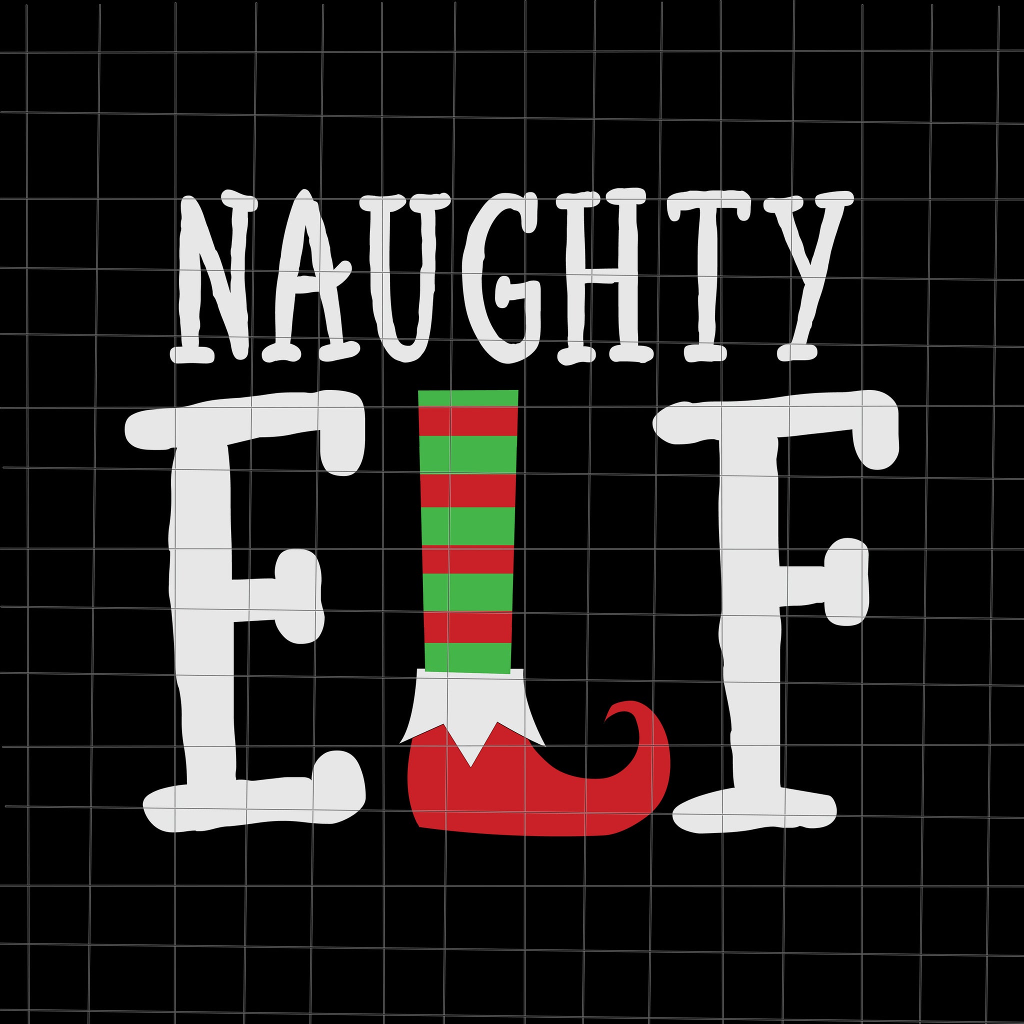 Naughty ELF Svg, Christmas Svg, Tree Christmas Svg, Tree Svg, Santa Svg, Snow Svg, Merry Christmas Svg, Hat Santa Svg, Light Christmas Svg