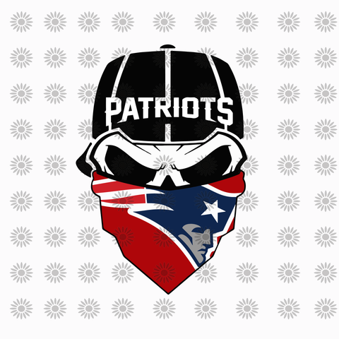 Skull Patriots, New England Patriots, New England Patriots svg, New England Patriots logo, NFL Football svg,png, dxf,eps file for Cricut,Silhouette