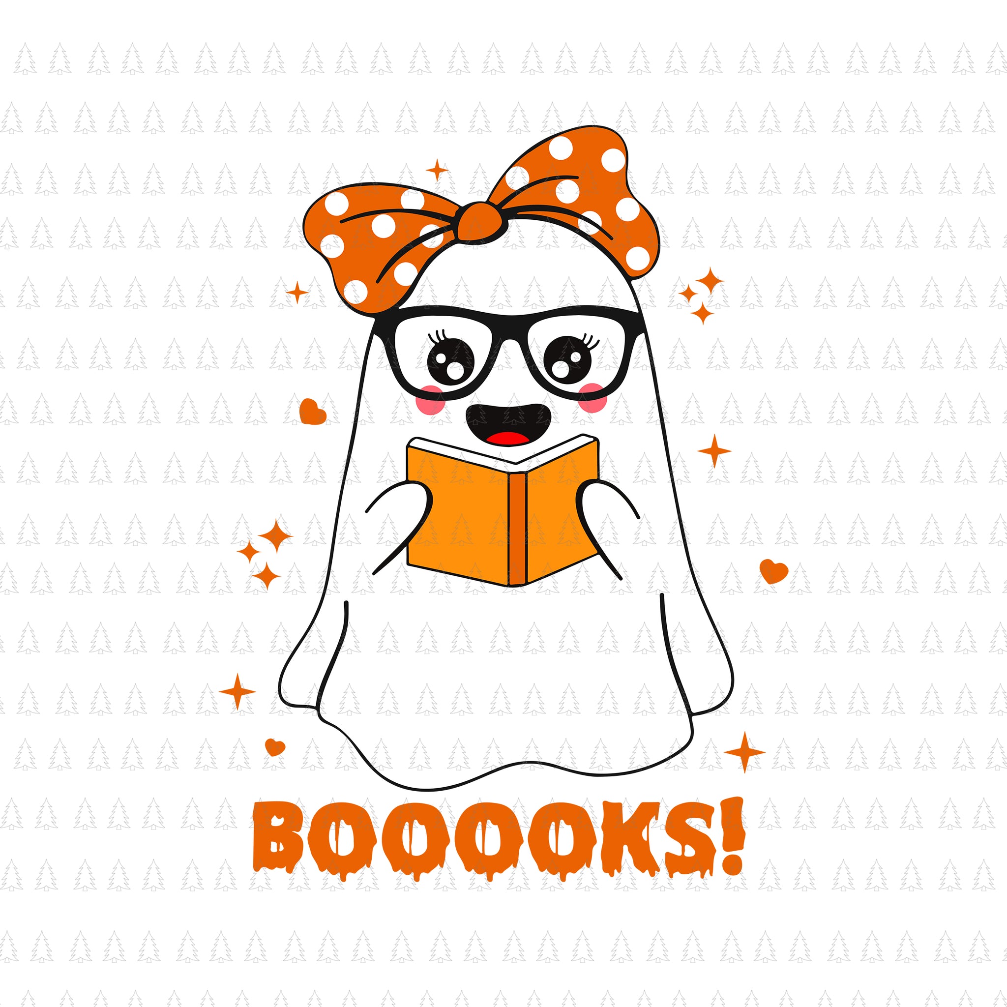 Womens Booooks Svg, Cute Ghost Reading Library Books Halloween Svg, Halloween Svg, Ghost Read Book Svg, Boo Book Svg