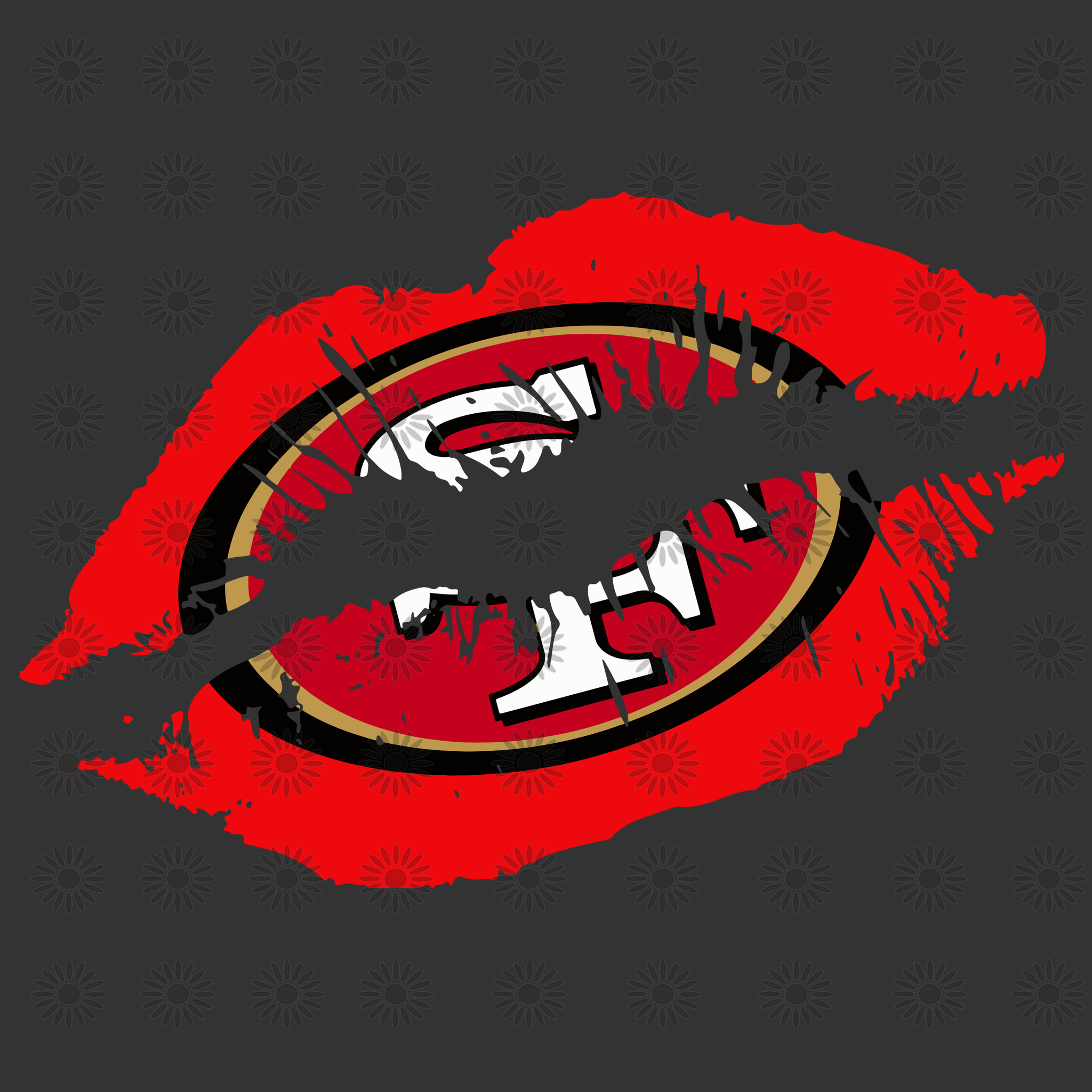 San Francisco 49ers Lips, San Francisco 49ers logo, San Francisco 49ers svg, San Francisco 49ers png, San Francisco 49ers design, eps, dxf, svg file