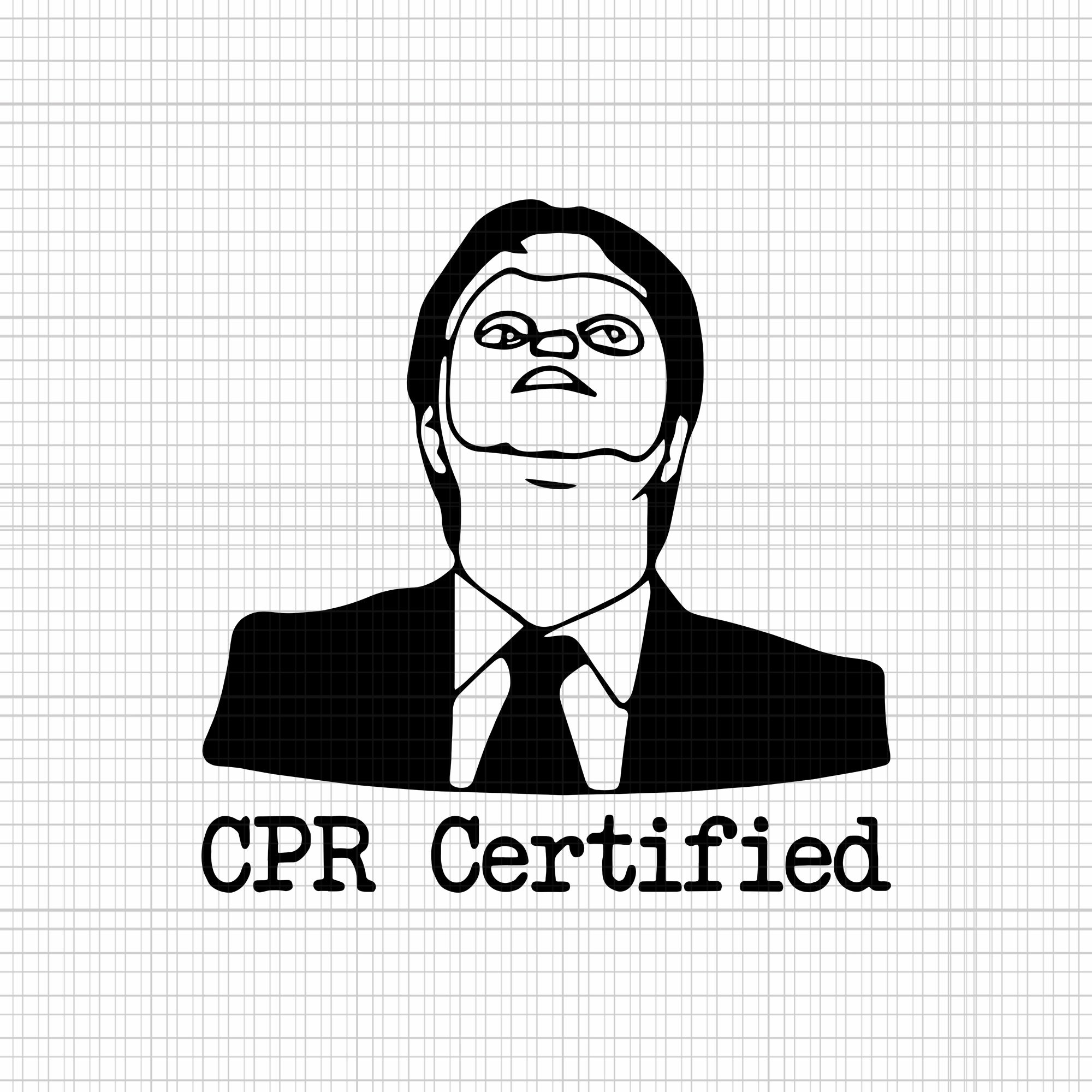 Cpr certified svg,cpr certified png,cpr certified,dwight cpr certified dwight dummy mask svg, eps, dxf, png