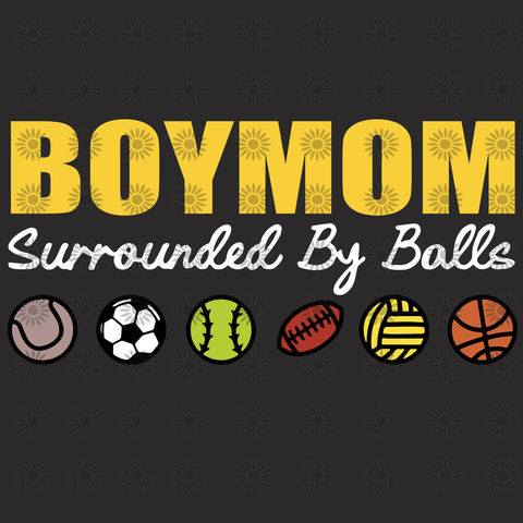 Boy mom surrounded by balls svg, Boy mom surrounded by balls, boy mom svg, boymom, mom svg, eps, dxf, png file