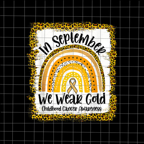 In September We Wear Gold Png, Rainbow Childhood Cancer Awareness, In September Png, Cancer Awareness Png