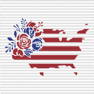 Floral American Flag, Floral American Flag SVG, Memorial Day Svg, 4th July , 4th July Svg, American Flag Svg, Distressed American Flag svg, Merica svg, USA Svg, US State