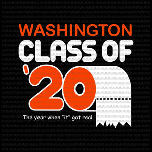 Washington Class Of 2020 the year when "it" got real, WCHS 2020 Toilet Paper Senior Design Dark t shirt design to buy