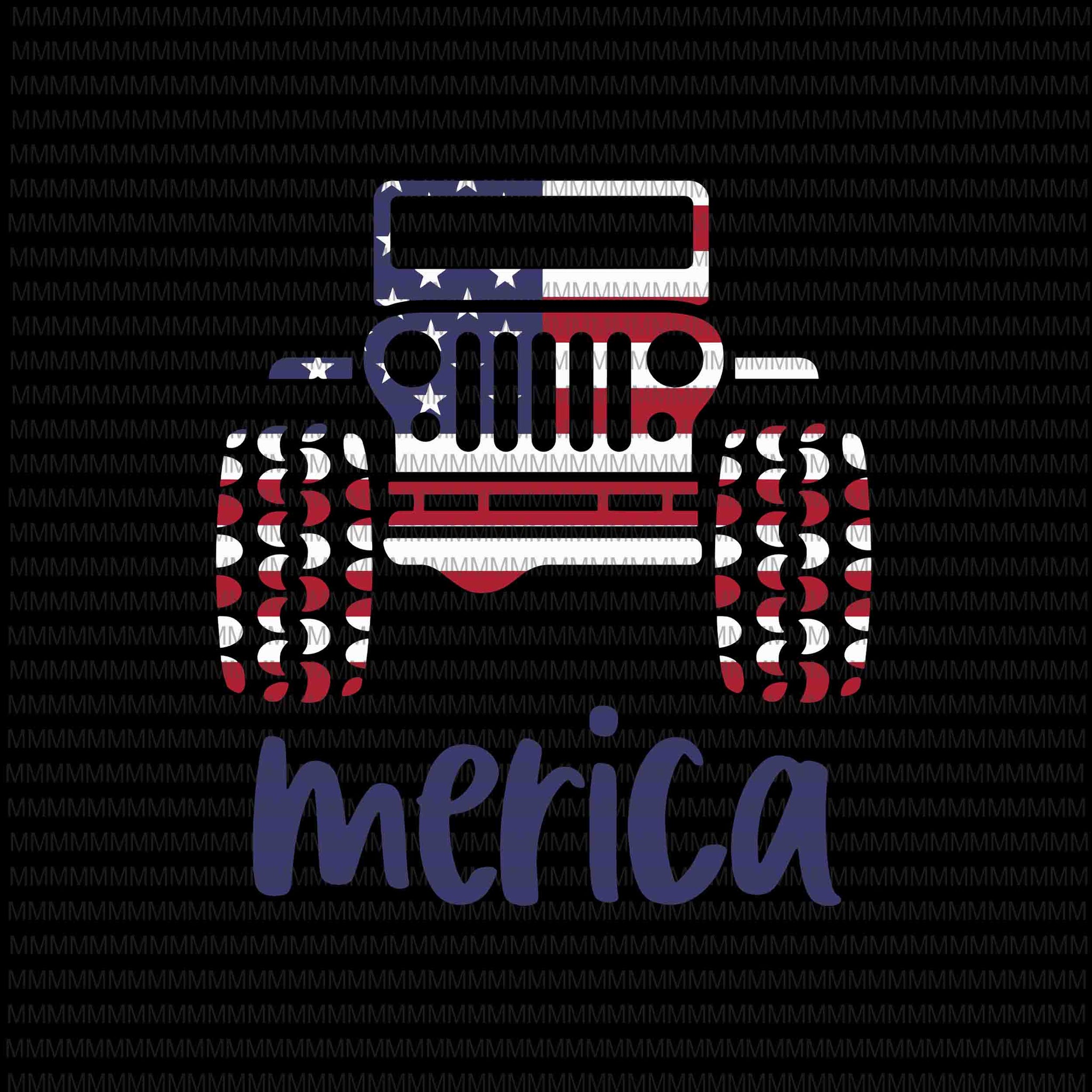 4th of July svg, jeep svg, Fourth of July SVG, merica jeep svg, jeep 4th of July Svg, Patriotic SVG, America Svg, Cricut, Silhouette Cut File, svg dxf eps ready made tshirt design