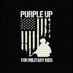 Purple up for Military Kids Svg, Month of the Military Child 2021 Svg, Png, Dxf, Eps, Ai files