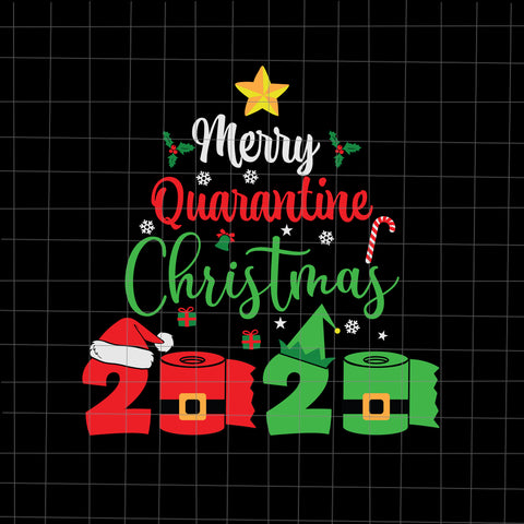 Merry Quarantine Christmas 2021 Svg, Christmas Svg, Tree Christmas Svg, Tree Svg, Santa Svg, Snow Svg, Merry Christmas Svg, Hat Santa Svg, Light Christmas Svg