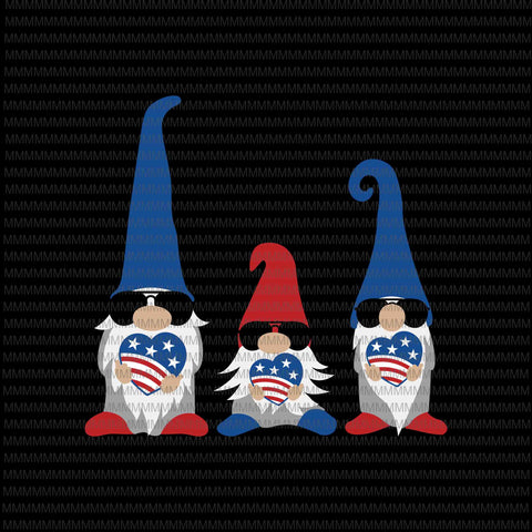 Patriotic Gnomes SVG, Gnomes 4th of july svg, Three Gnomes svg, 4th Of July Svg, Independence Day Svg, American Flag Svg, Love Usa Svg graphic t-shirt design
