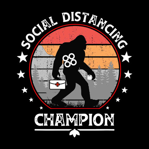 Social distancing champion svg, social distancing champion vintage svg, social distancing champion, vintage bigfoot and toilet paper