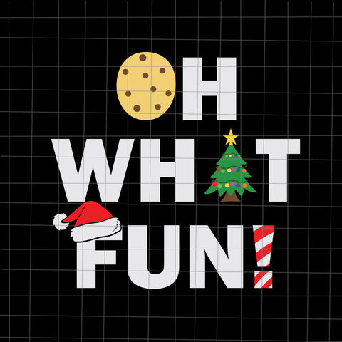 Oh What Fun Svg, Christmas Svg, Tree Christmas Svg, Tree Svg, Santa Svg, Snow Svg, Merry Christmas Svg, Hat Santa Svg, Light Christmas Svg