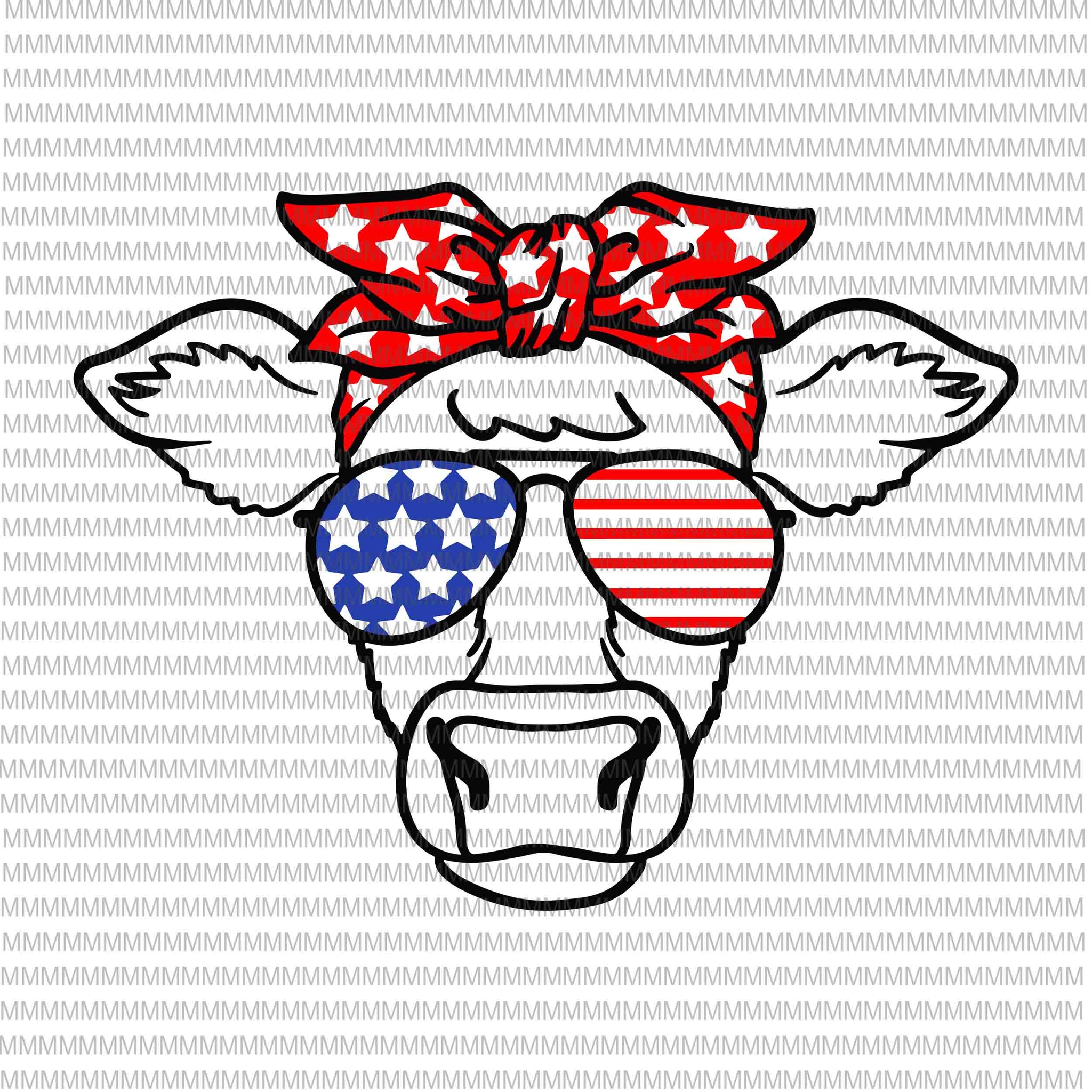 4th of July svg, cow svg, Independence Day svg, American flag svg, patriotic, 4th of July vector, cow 4th of July design, funny 4th of July, Svg Files for Cricut, cut file buy t shirt design artwork