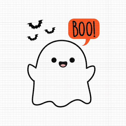 Boo Ghost Spooky Bats Halloween, Cute Ghost Svg, Boo Svg, Halloween Svg, Bat Svg