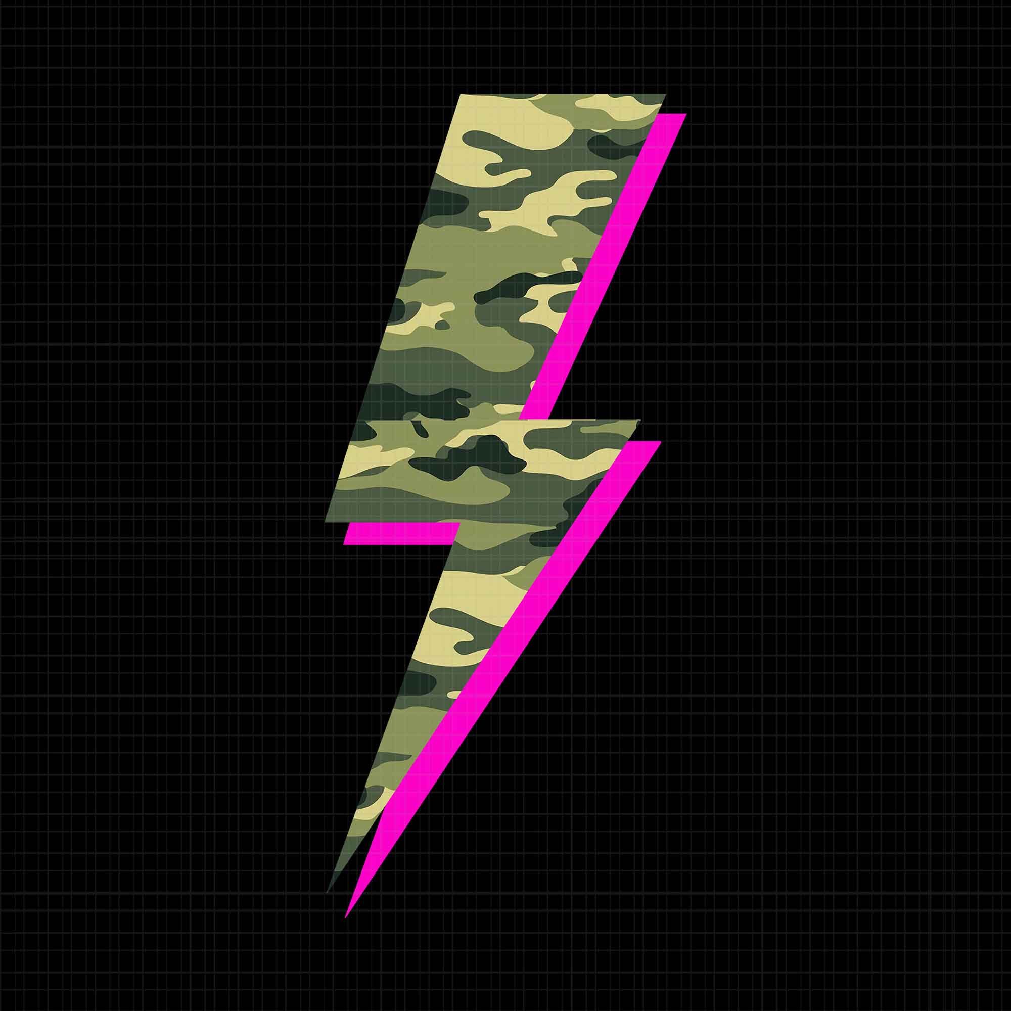 Lightning bolt camo hot pink camouflage graphic png,lightning bolt camo hot pink camouflage graphic