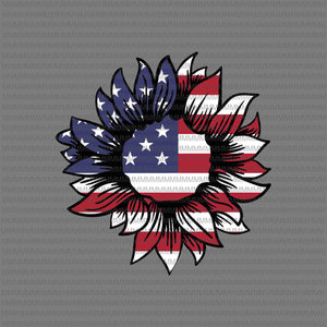 4th of july, american flag sunflower svg, Sunflower flag svg, American flag svg, military svg, Memorial Day SVG, 4th of july svg, Independence Day SVG graphic t-shirt design