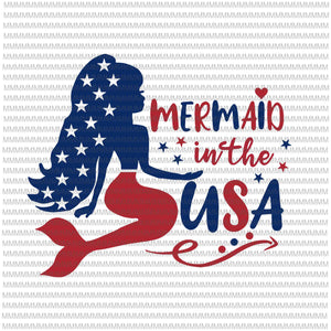 4th of july, mermaid in the usa svg, Mermaid In The USA Svg, 4th of July Mermaid Svg, Patriotic Mermaid Svg, Independence Svg
