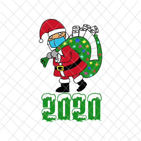 Santa Wearing Mask svg, santa claus mask svg, funny santa claus 2020 svg, christmas svg, Funny Christmas 2020 svg
