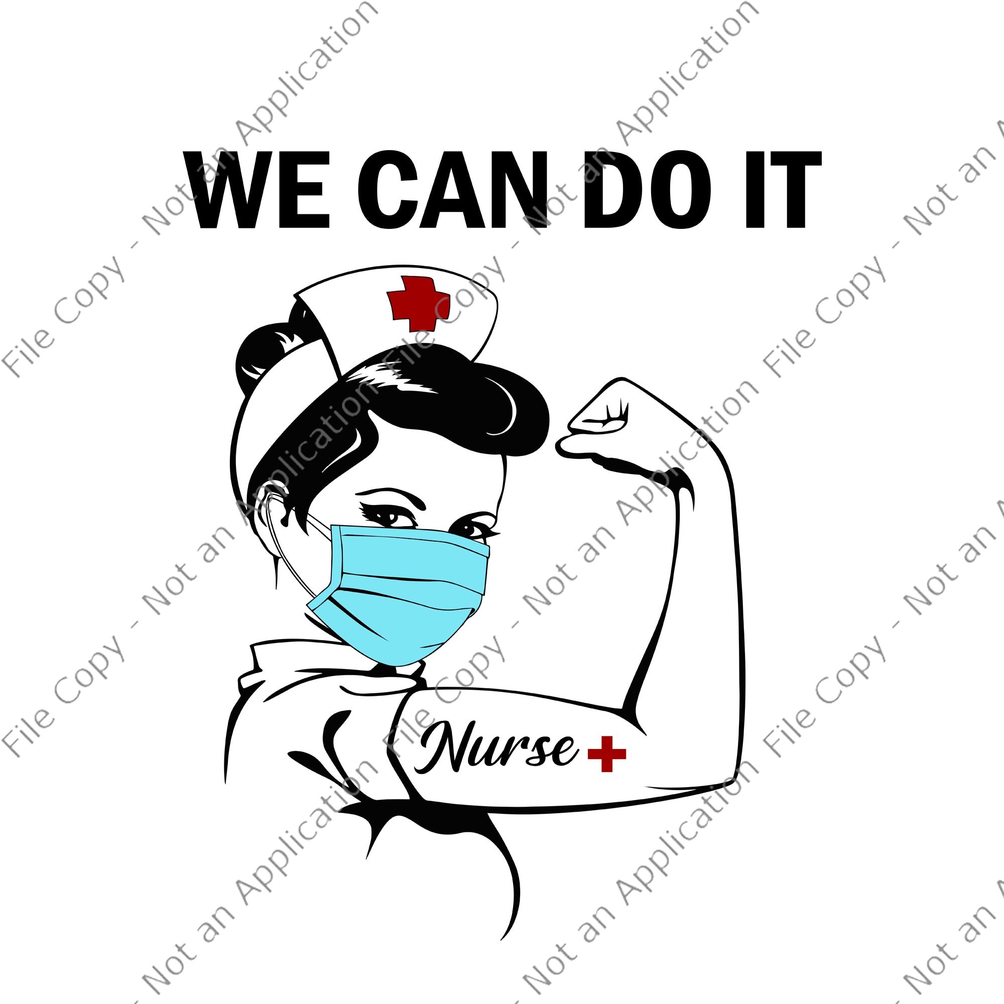 We can do it nurse svg, strong woman nurse svg, strong woman nurse, strong woman svg, strong woman vector, we can do it nurse, nurse svg