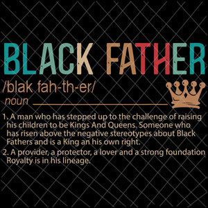 Black Father Svg, Noun Father Day Svg, Father's Day Quote Svg